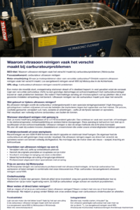 Ultrasoon Motorpulse