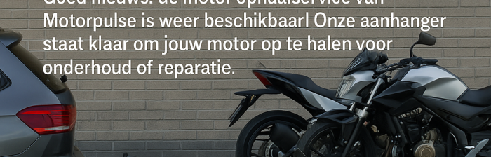Motor ophaalservice in Doetinchem nodig? Motorpulse haalt jouw motor veilig op voor onderhoud of reparatie
